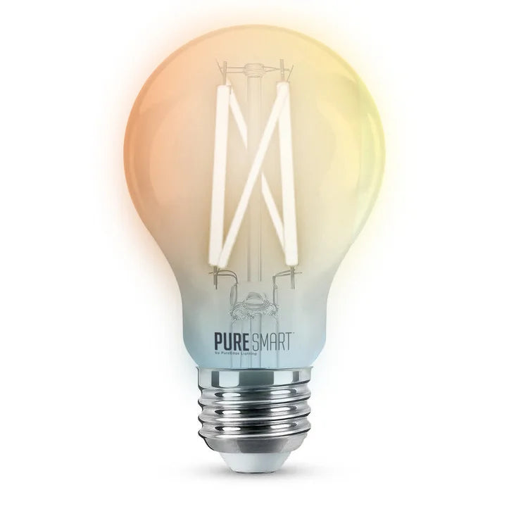 PureEdge A19F-E26-7W-TW Pure Smart Filament Lamp, 7 Watt Wi-Fi Enabled Tunable White