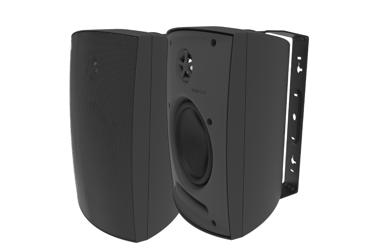 Adept Audio IO60B Surface-Mount Loudspeakers, Black (PAIR)