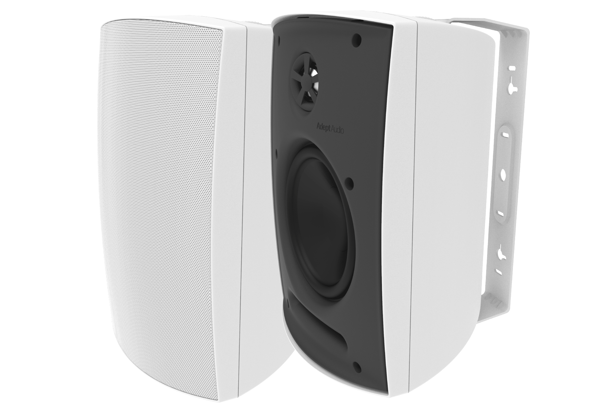 Adept Audio IO80W Surface-Mount Loudspeakers, White (PAIR)