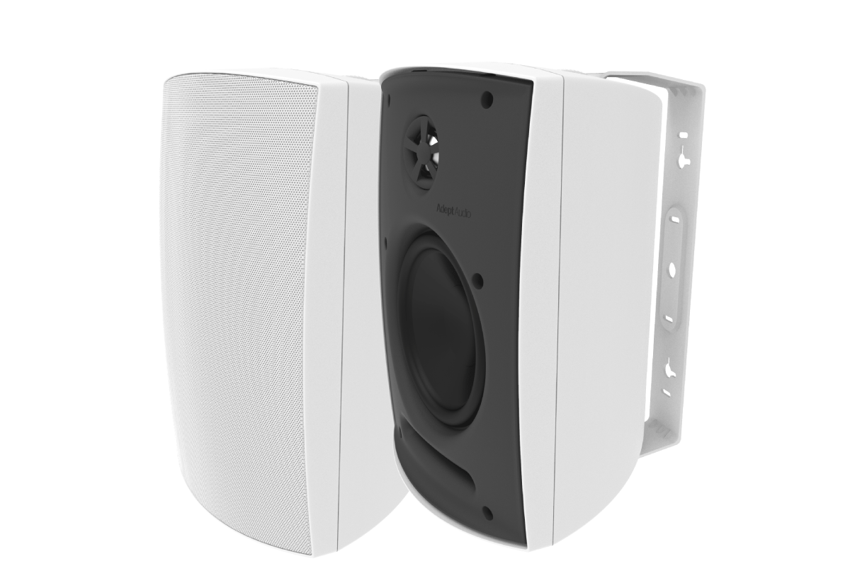 Adept Audio IO60W Surface-Mount Loudspeakers, White (PAIR)