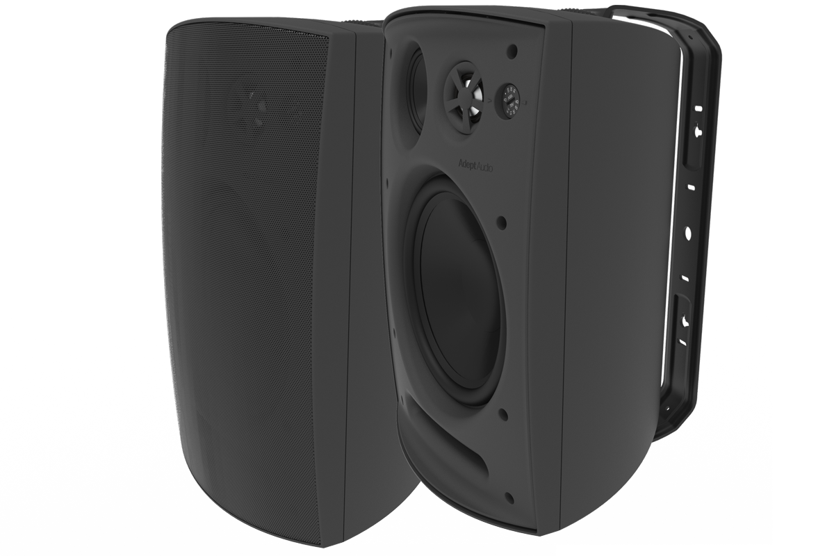 Adept Audio IO80B Surface-Mount Loudspeakers, Black (PAIR)