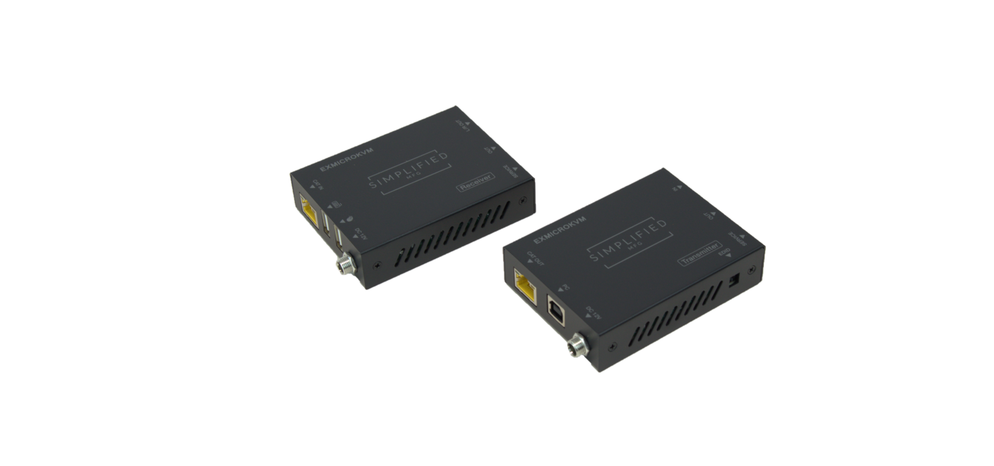 Simplified EXMICROKVM HDMI 2.0b (18Gbps) Category Cable Extender Kit With USB (KVM)