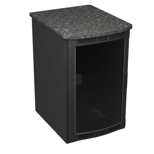Middle Atlantic BGR-25SA27MDK-E2 Rolling Presentation Rack with Midnight Stone Top