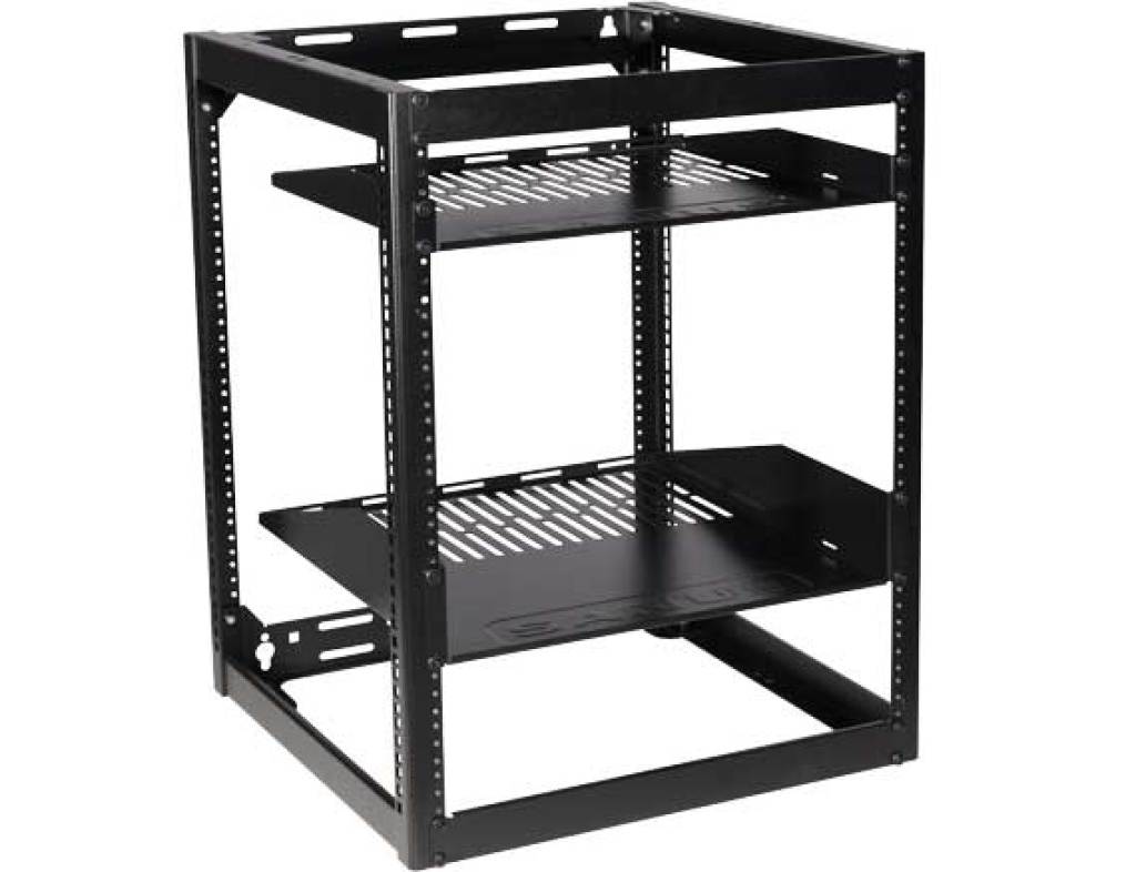 Sanus CFR1615-B1 15U AV Rack Stackable Open Frame Rack