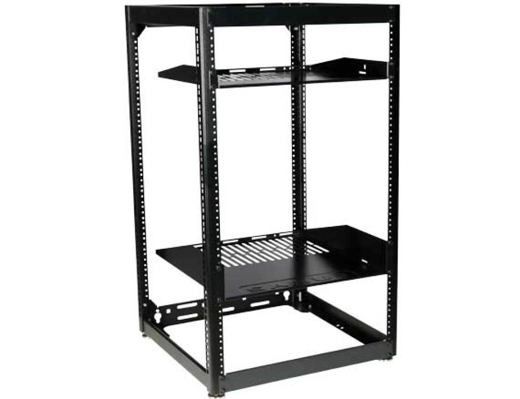 Sanus CFR1620-B1 20U AV Rack Stackable Open Frame Rack