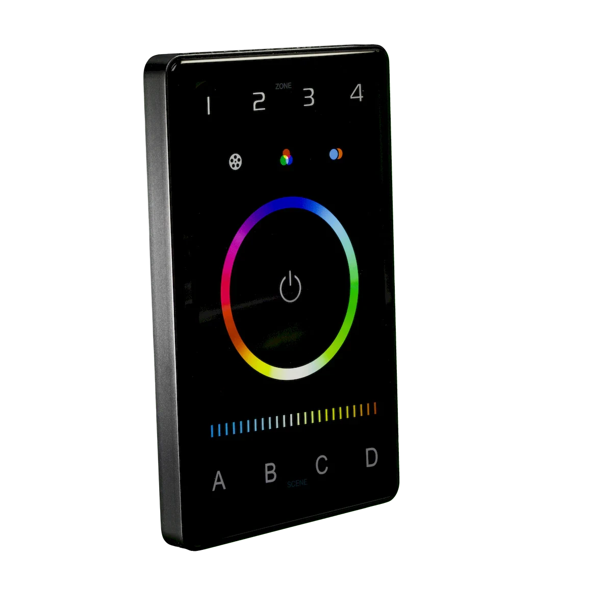 Proluxe PLX-WALL-DMXB-RGBTW-4Z DMX RGBTW CONTROL TOUCH PANEL, WALL MOUNT, USE WITH DMX DECODER AND/OR BLE APP, 12-24VDC INPUT