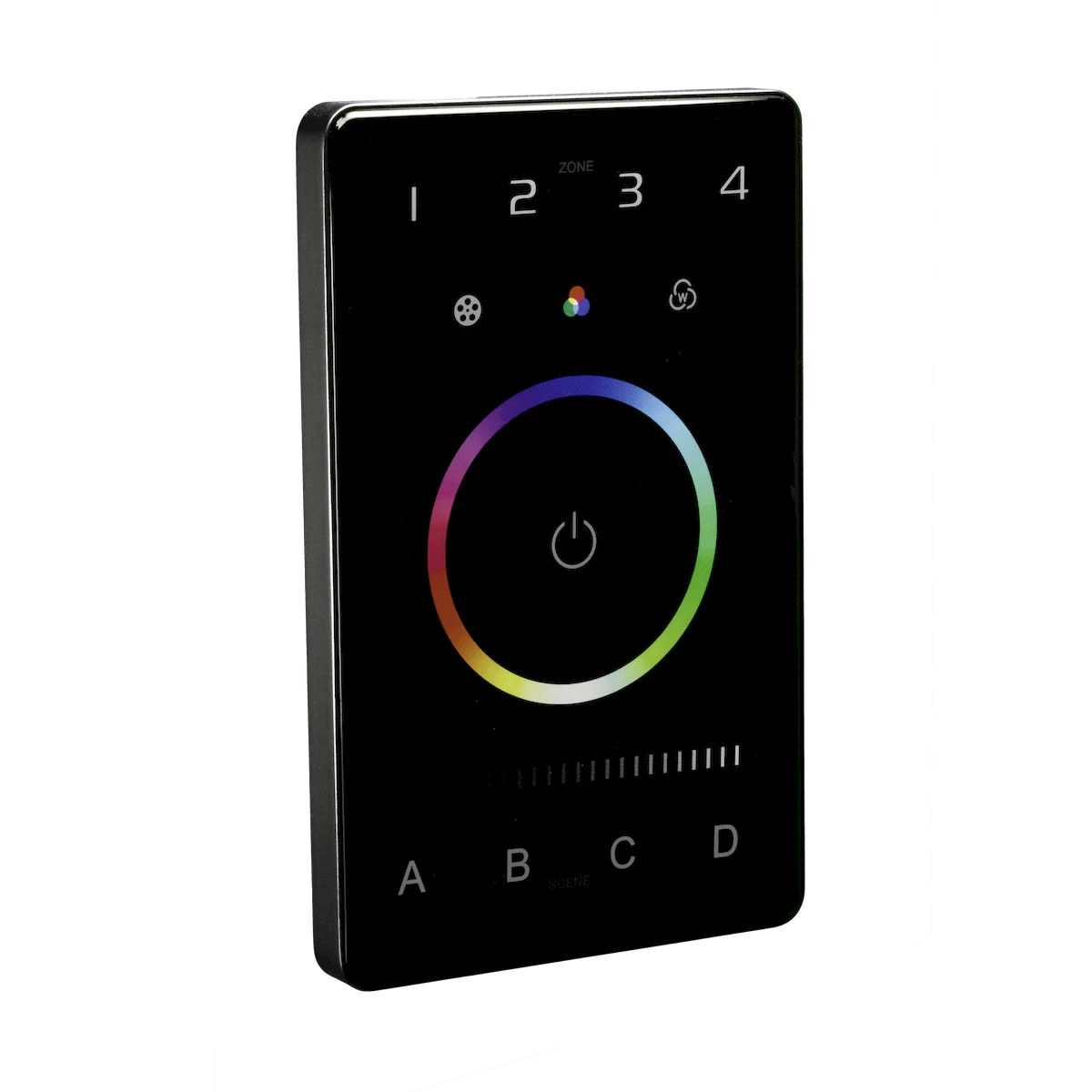 Proluxe PLX-WALL-DMXB-RGBW-4Z DMX RGBW CONTROL TOUCH PANEL, WALL MOUNT, USE WITH DMX DECODER AND/OR BLE APP, 12-24VDC INPUT