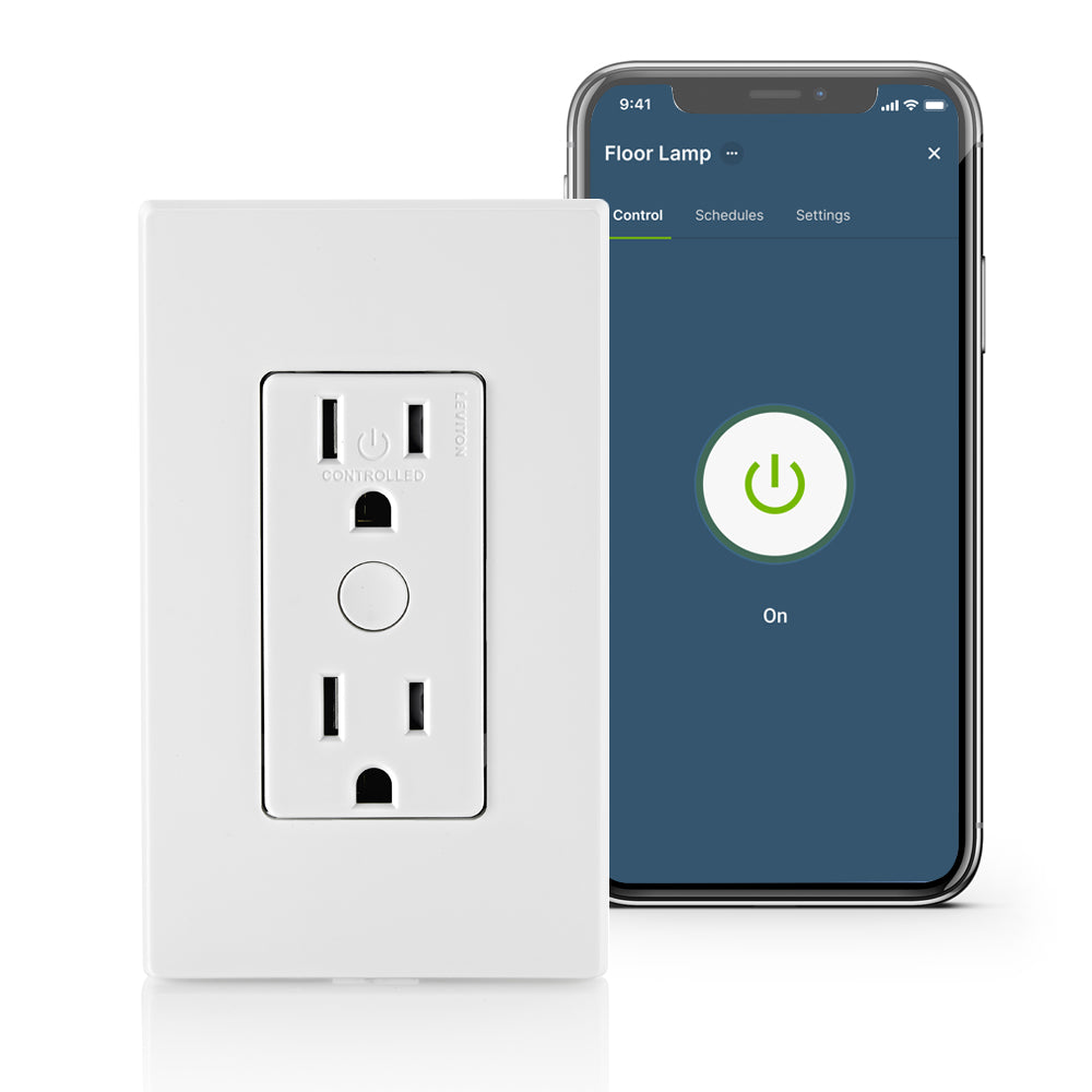Leviton D215R-1BW Decora Smart Outlet, Tamper-Resistant 15A, Wi-Fi