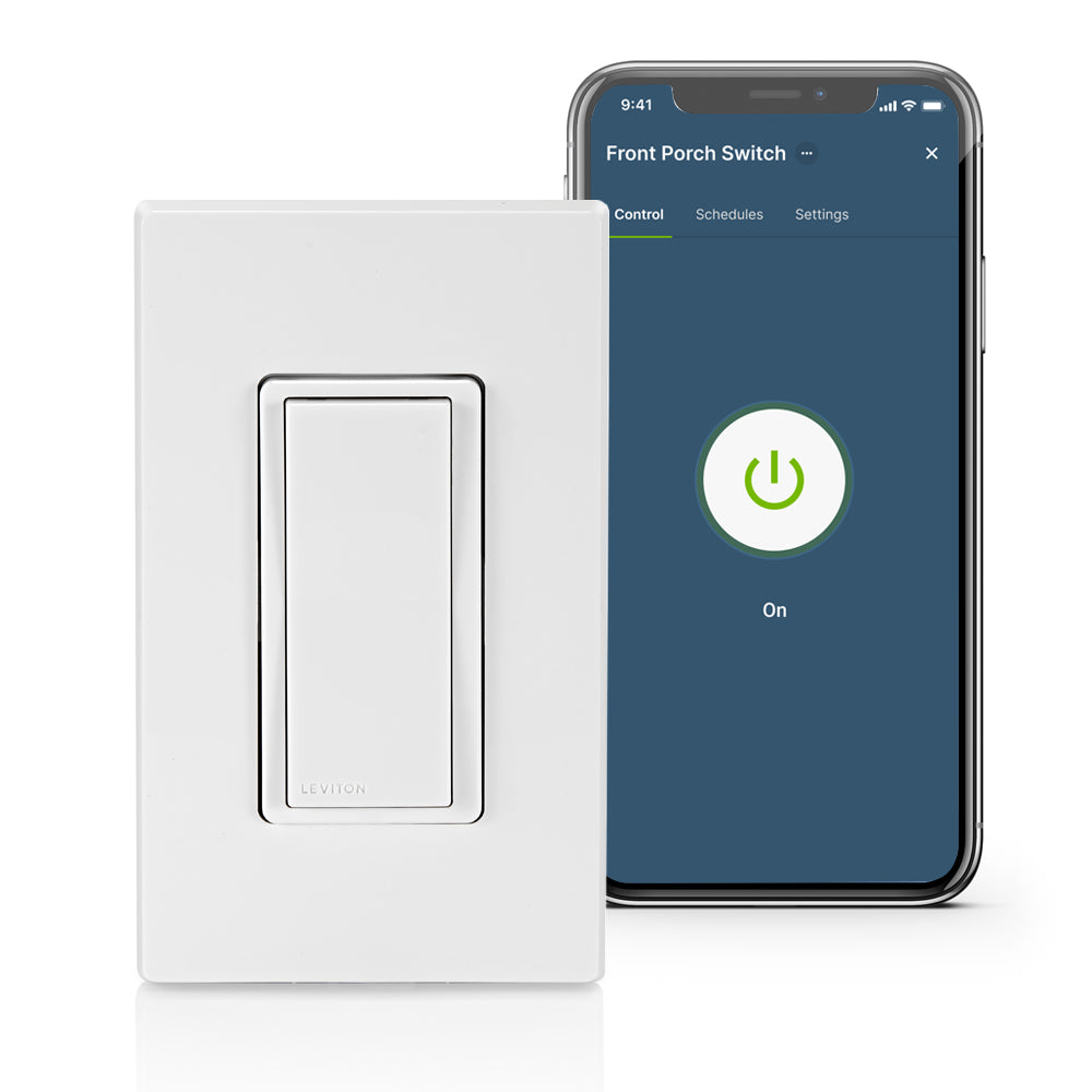 Leviton DN15S-1BW No-Neutral Decora Smart Switch, Requires MLWSB Wi-Fi Bridge