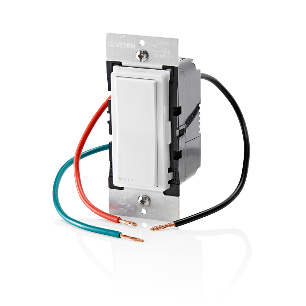 Leviton DN15S-1BW No-Neutral Decora Smart Switch, Requires MLWSB Wi-Fi Bridge