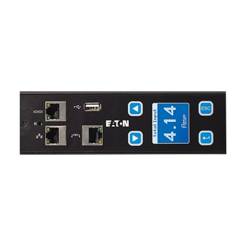 Eaton EMI104-10 Metered Input PDU, 1PH, 0U, L6-30P input, 10 ft cord, 5.76kW, 24A, 200-240V, 42 Outlets (36) C13 (6) C19