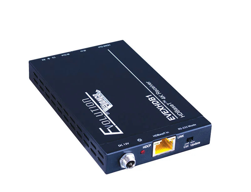 Evolution HDBaseT Slim Extender 4K/60Hz 130ft/40m, 1080p 230ft/70m HDCP 2.2 Bi-directional IR PoC