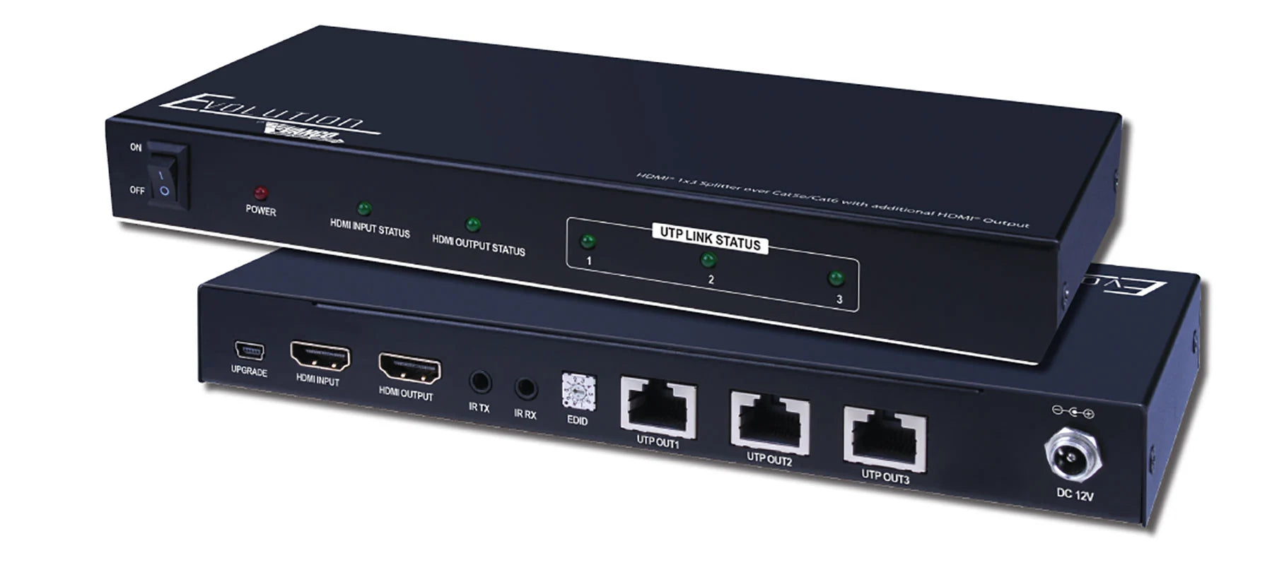 Evolution 1x3 Plus 1 HDMI Output Splitter over Single CAT5e/CAT6 Cable PoE 165ft/50m (**Receiver Part # EVRX2006)