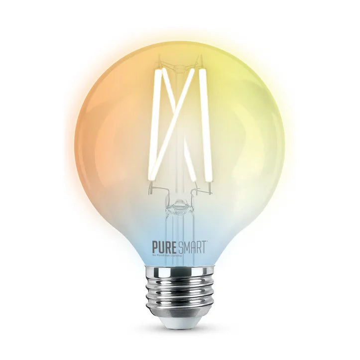 PureEdge G25F-E26-7W-TW Pure Smart Filament Lamp 120V, 7 Watt Wi-Fi Enabled Tunable White