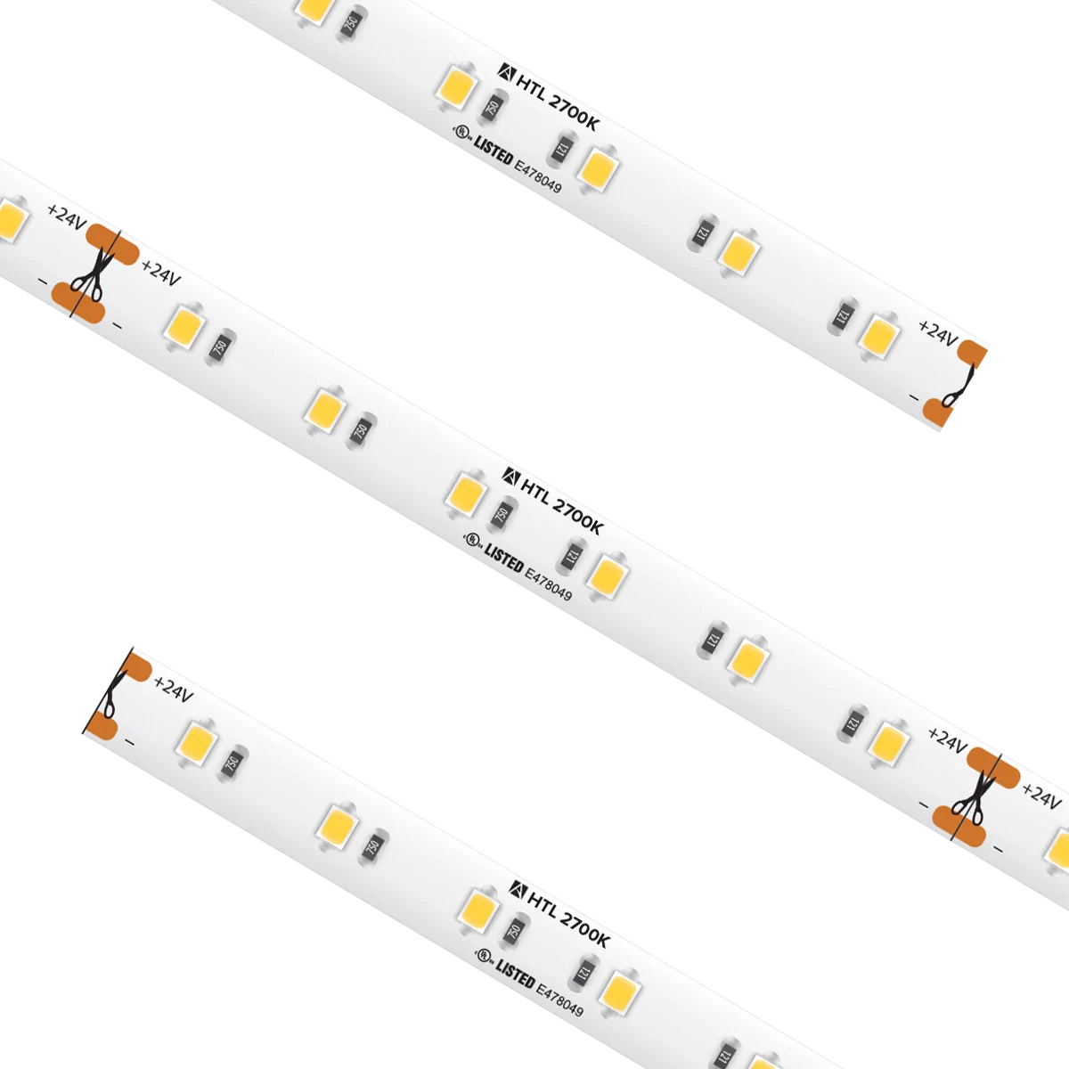 Proluxe PLX-HTL54-27K-24V-16 HIGH GRADE TRULUX, 24V, 2700K,16.4FT RL W/3 TL-CONKITS: Y0409676/TL-2PWR-HD 10MM 2PIN CONNECTOR W/6' CABLE,4.6W/FT,94+CRI, IP54, 3.94" CUT