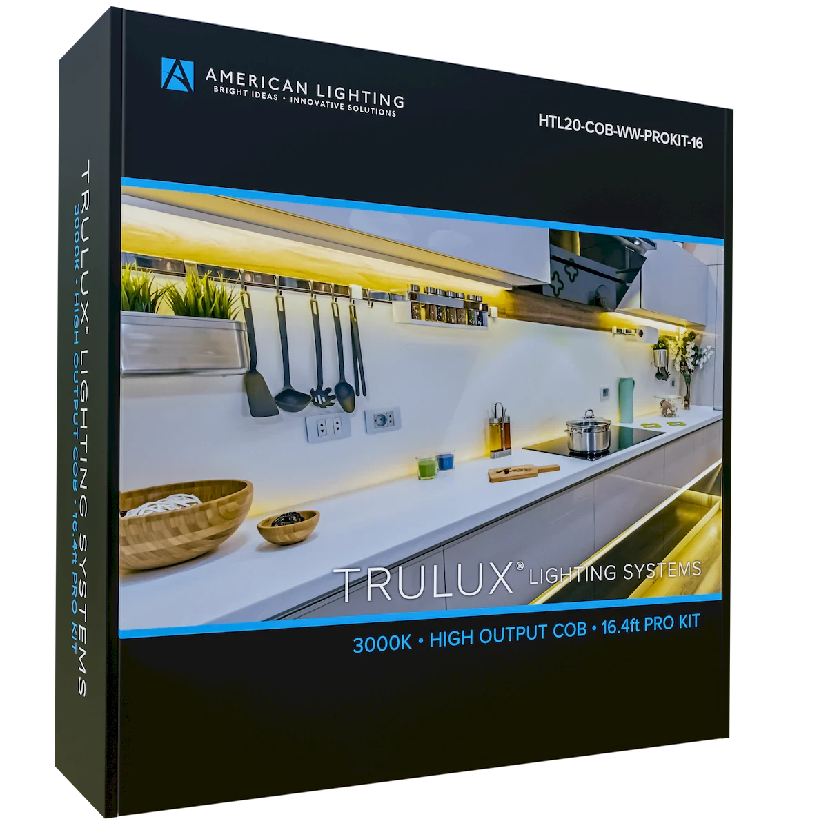 Proluxe High Output COB Tape Light IP54 3000K Pro Kit 16.4Ft