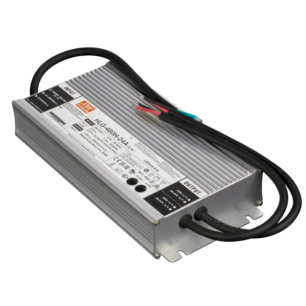 Proluxe PLX-LEDDR24V-480 LED DRIVER, IP65, PFC, 480W, 24V
