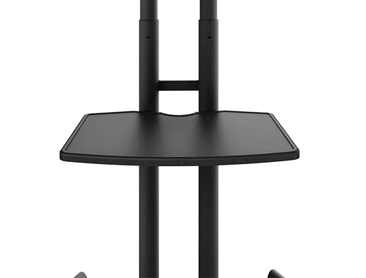 Kanto MTM65PL Height Adjustable Mobile TV Cart with Adjustable Shelf for 37" - 65" TVs, Black