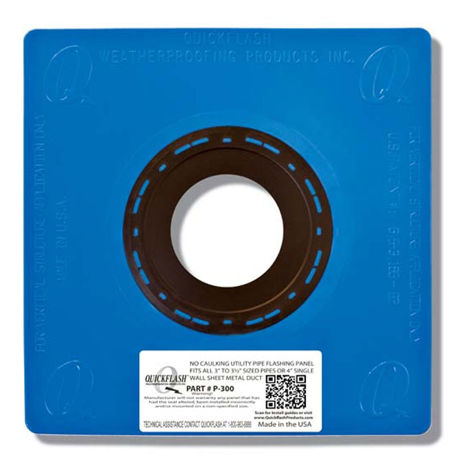 QuickFlash Plumbing, Gas, and HVAC Flashing Panel