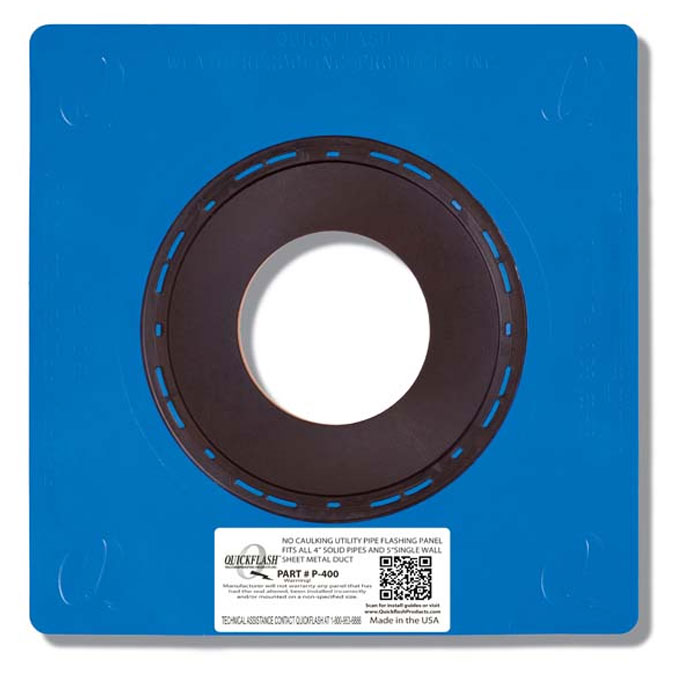 QuickFlash Plumbing, Gas, and HVAC Flashing Panel