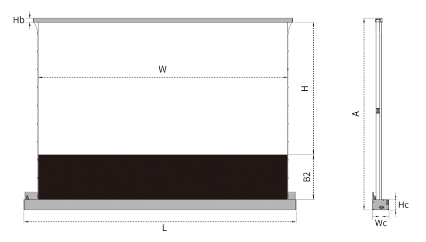 CEP Distributing Fantasy Series Motorized Tabletop Screen 16:9 ALR Fabric with Casing