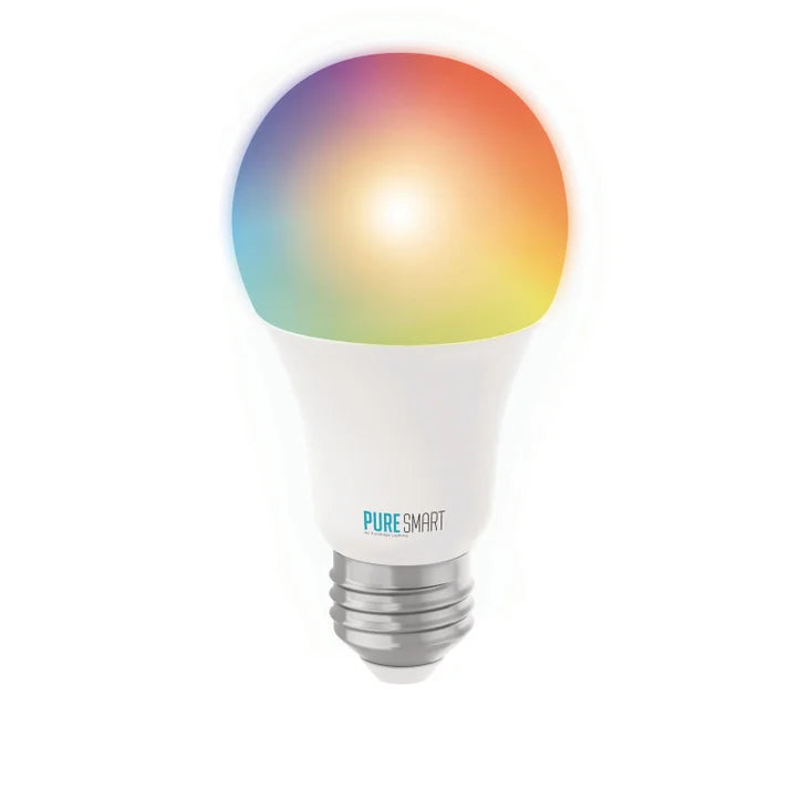 PureEdge A19-E26-9W-RGBTW Pure Smart™ TruColor 120V, 9 Watt WI-FI Enabled Smart Lamp