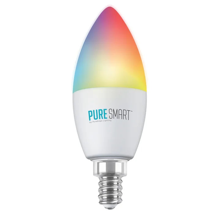 PureEdge B11-E12-4W-RGBTW Pure Smart TruColor™  120V, 4 Watt WI-FI Enabled Smart Lamp