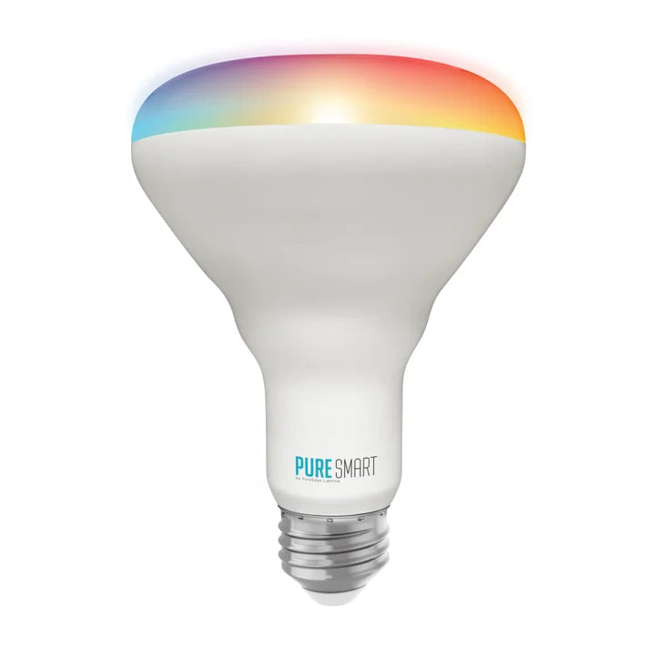 PureEdge BR30-E26-12W-RGBTW Pure Smart™ TruColor™ 120V, 12 Watt WI-FI Enabled Smart Lamp