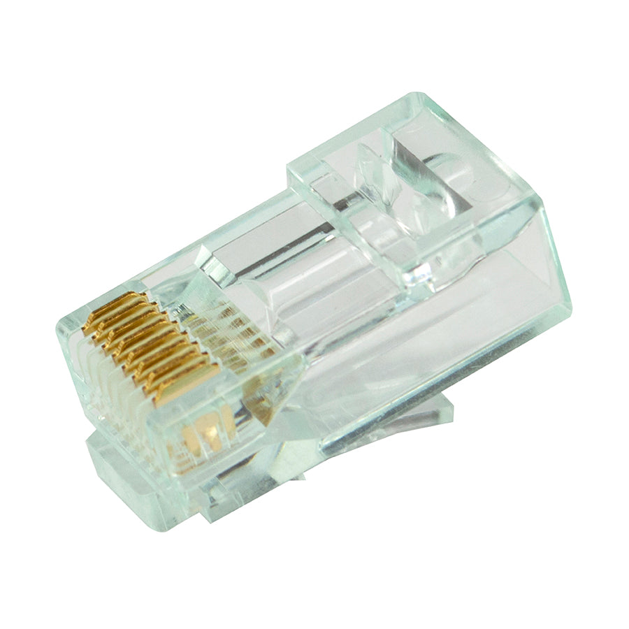 Simply45 Standard Cat6/6a UTP RJ45 Modular Plugs with Bar45™ Hi/Lo Stagger, Green Tint - 100pcs/Jar