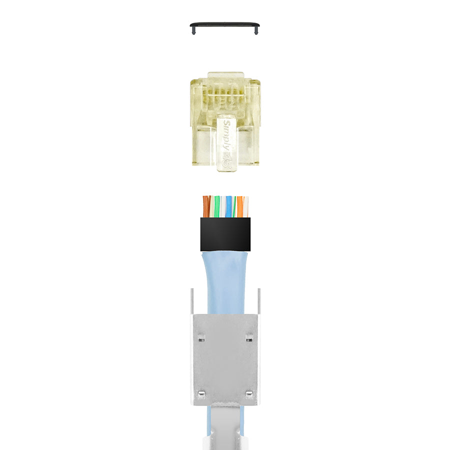 Simply45 ProSeries 10G Cat6a/7/7a Shielded External Ground – Pass-Through RJ45 with Cap45® & Bar45® 50 pc/Jar