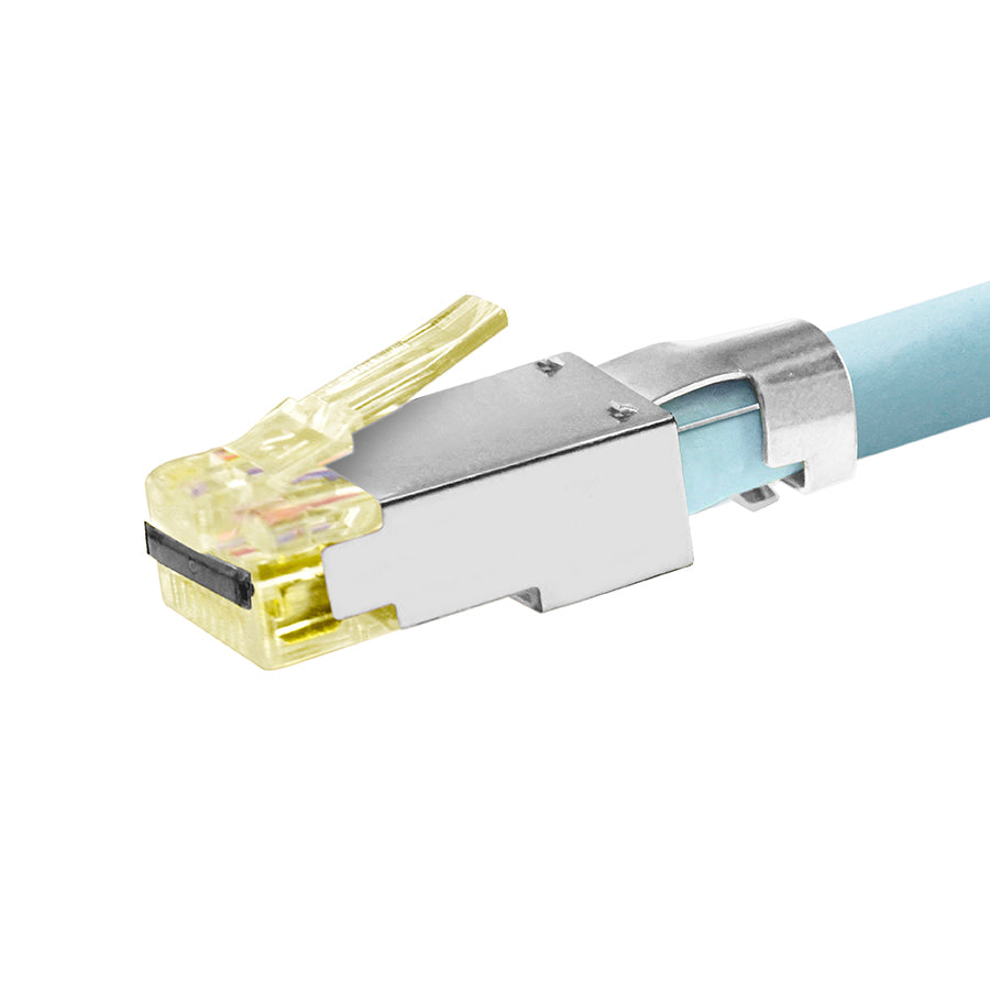 Simply45 ProSeries 10G Cat6a/7/7a Shielded External Ground – Pass-Through RJ45 with Cap45® & Bar45® 50 pc/Jar