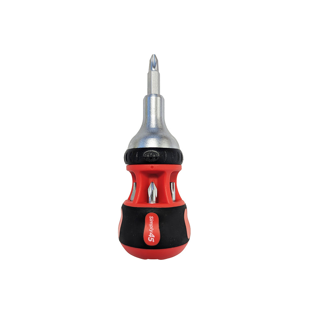 Simply45 7-in-1 multi bit ratcheting screwdriver, 4.5