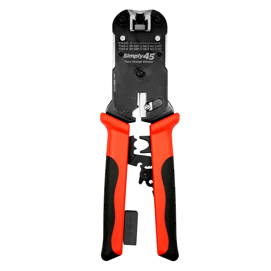 Simply45 PROSeries All-In-One RJ45 Crimp Tool for all S45 UTP & STP Pass-Through & Standard Connectors