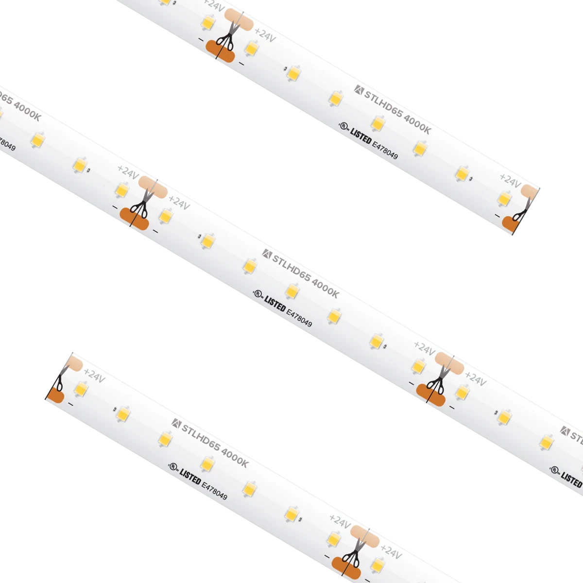 Proluxe PLX-STLHD65-40K-24V-CC CUSTOM CUT STLHD TAPE LIGHT, IP65, 2.46" CUT INCREMENT, 4000K, 2.19W/FT