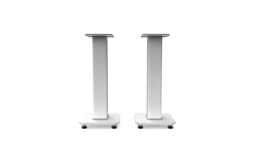 Kanto SX22W 22" Tall Fillable Speaker Stands with Isolation Feet - Pair, White