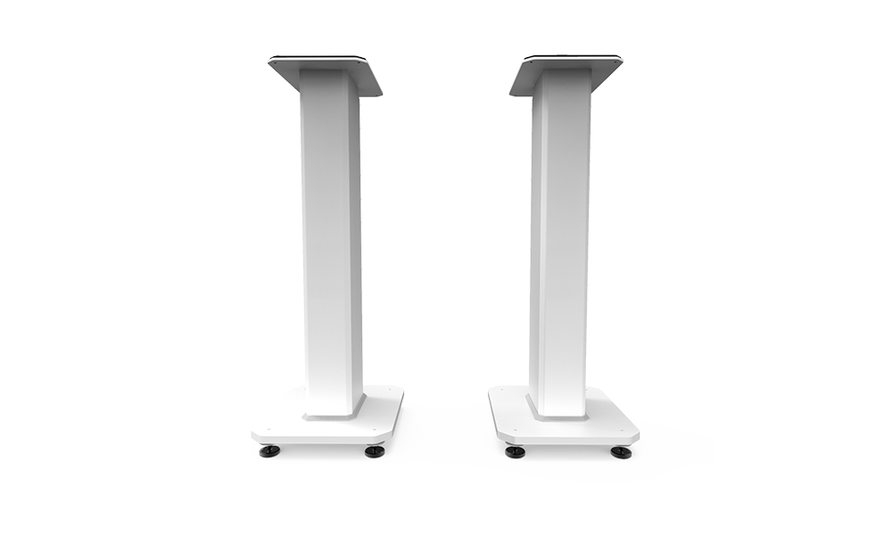 Kanto SX26W 26" Tall Fillable Speaker Stands with Isolation Feet - Pair, White