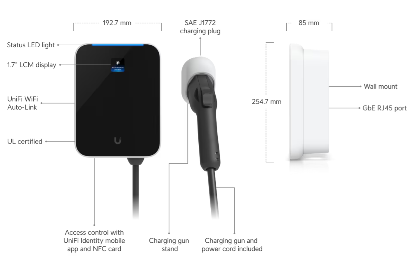 Ubiquiti UC-EV-Station-Lite EV Charging Station Lite