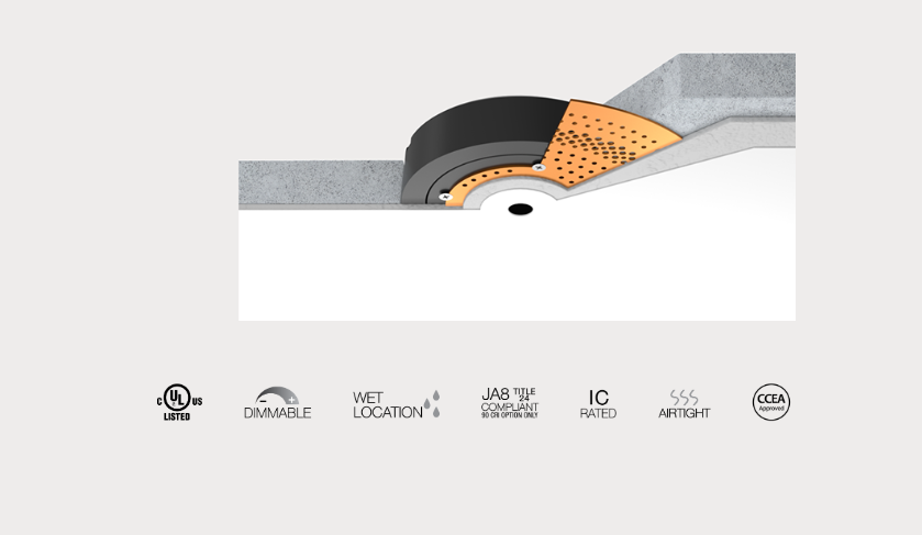 CSL Whisper Standard LED Downlight with Integral, EldoLED Driver