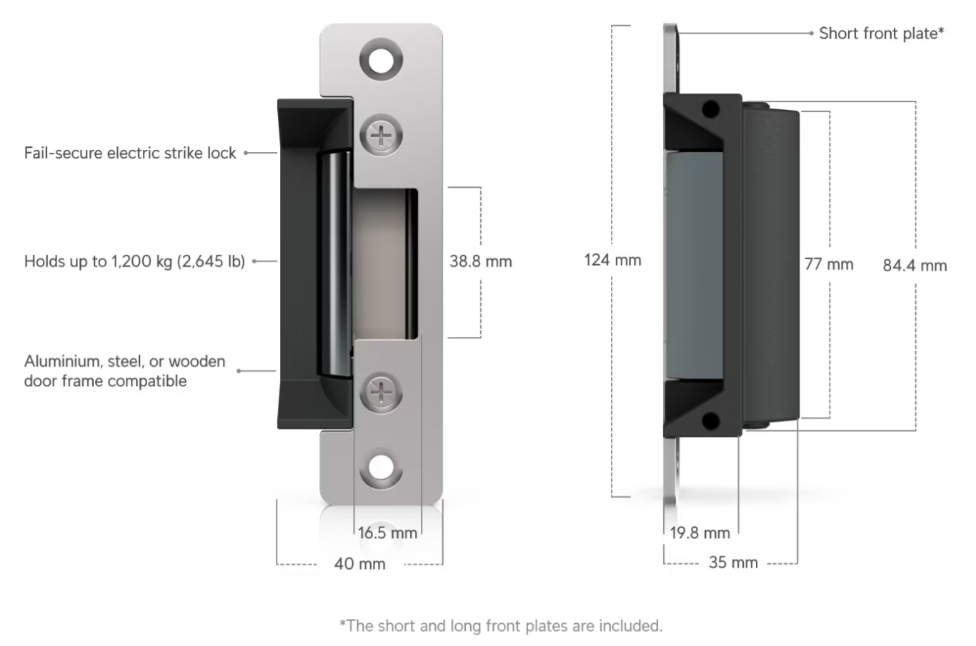 Ubiquiti UACC-LOCK-STRIKE-SECURE-15MM Fail-Secure Strike Lock