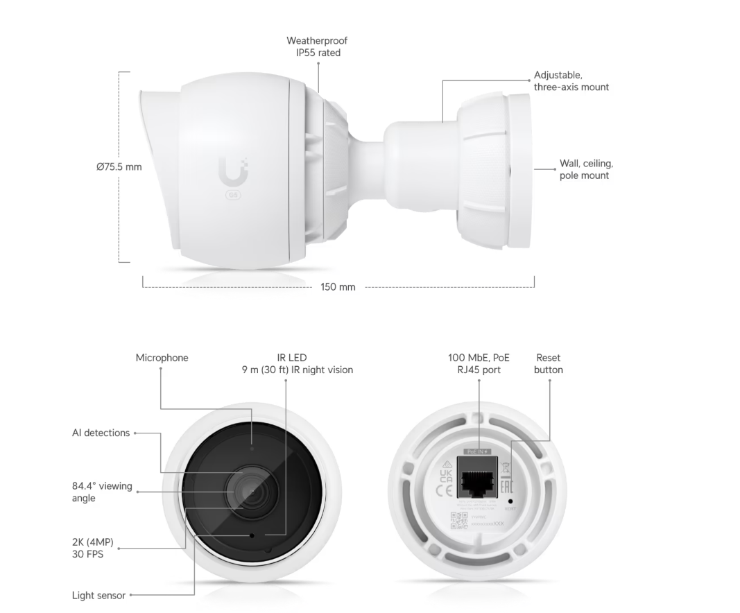 Ubiquiti UVC-G5-Bullet Camera G5 Bullet
