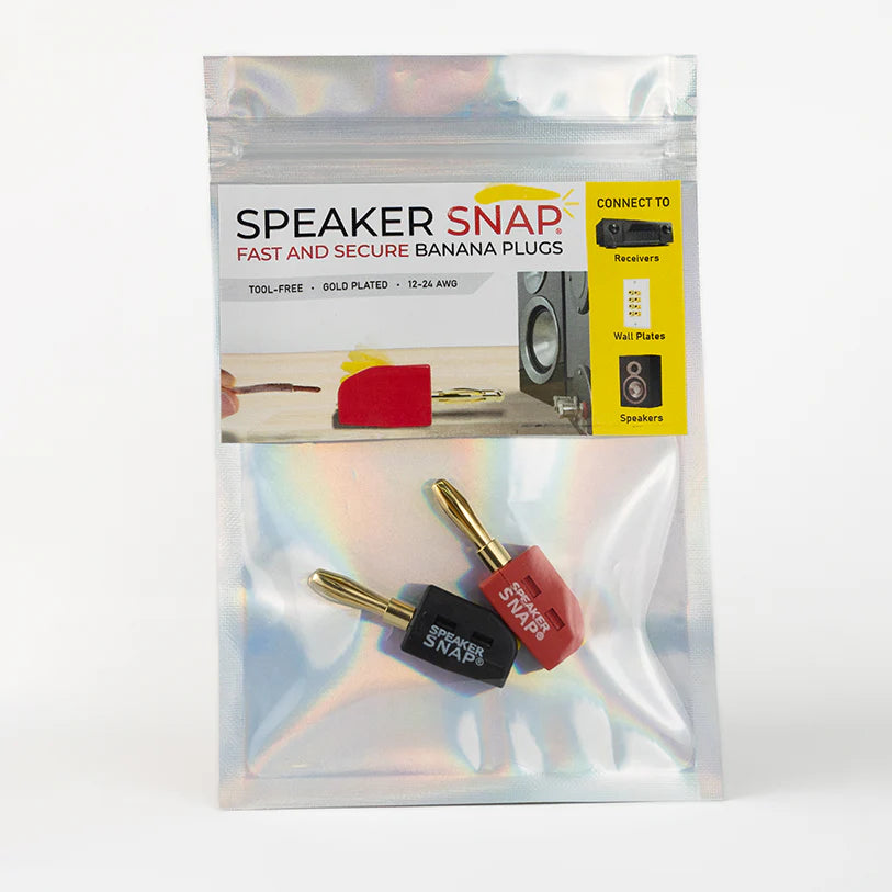 Speaker Snap Banana Plugs Red & Black 1 Pair / 2 Pieces