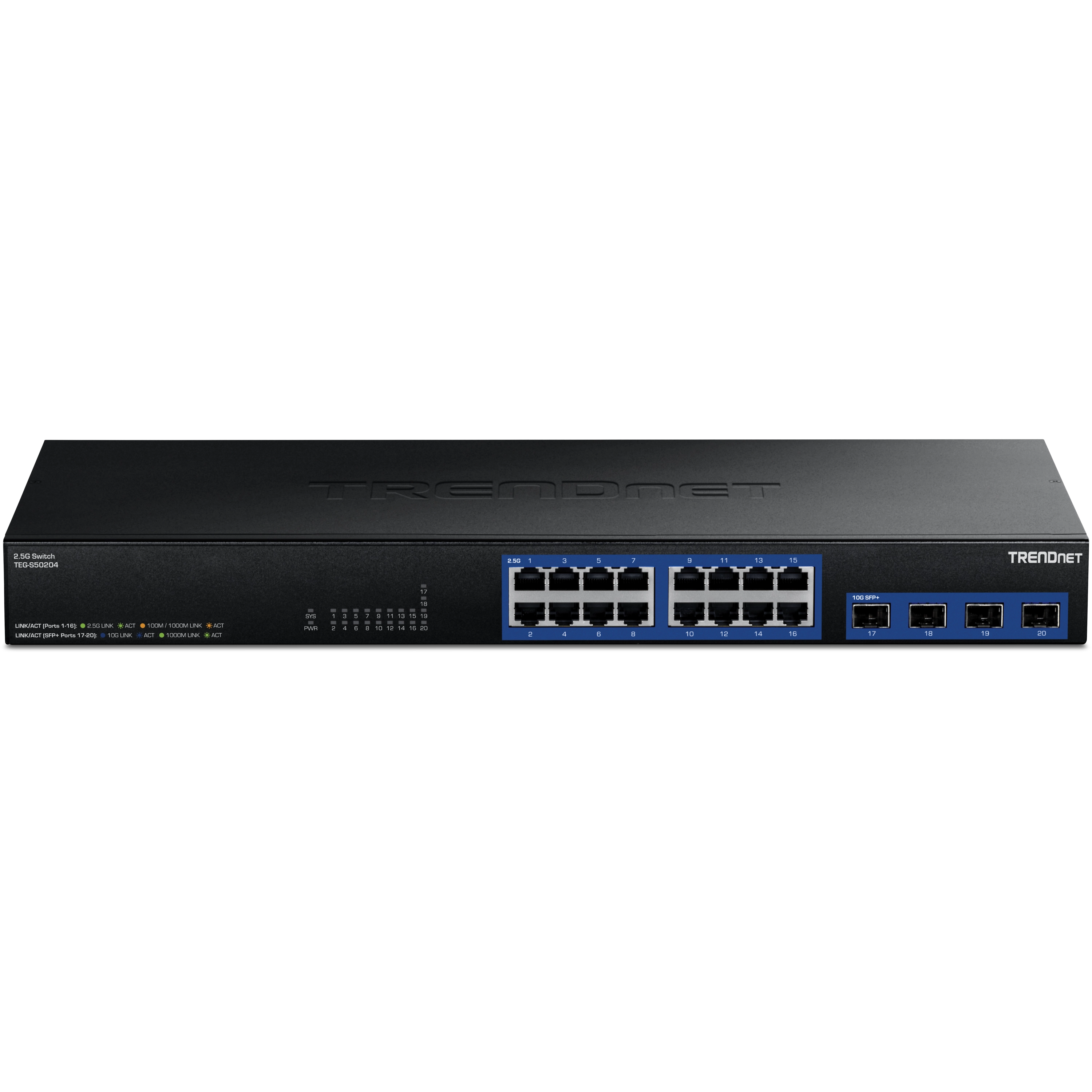 TRENDnet TEG-S50204 20-Port 2.5G Switch with 10G SFP+ Ports