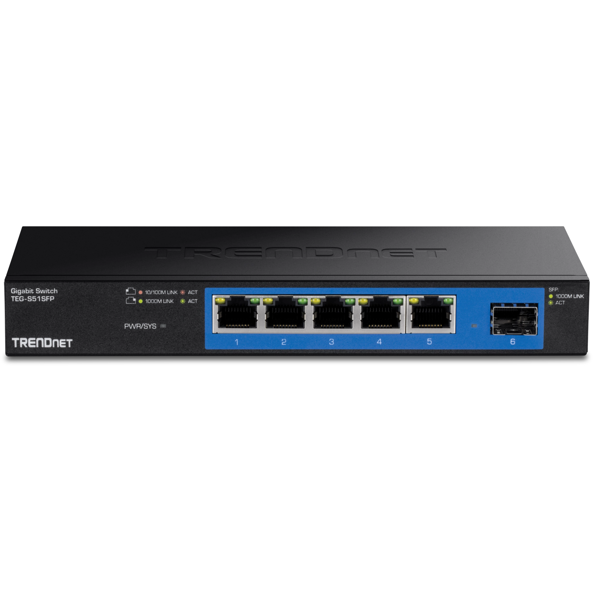 TRENDnet TEG-S51SFP 5-Port Gigabit Switch with SFP Slot