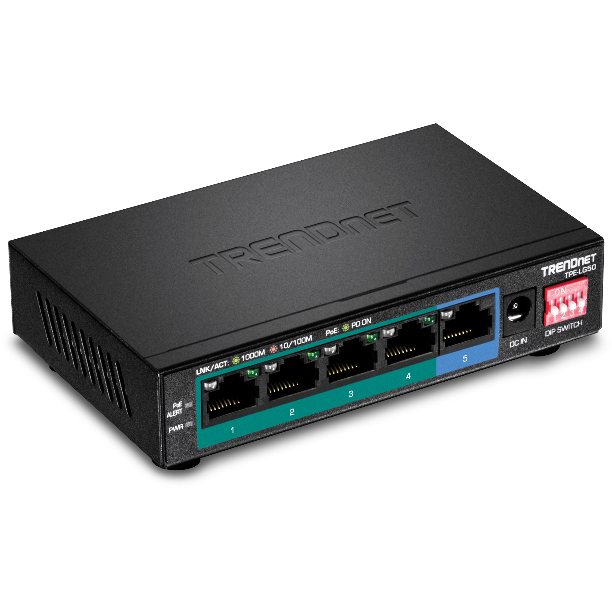 TRENDnet TPE-LG50 5-Port Gigabit Long Range PoE+ Switch