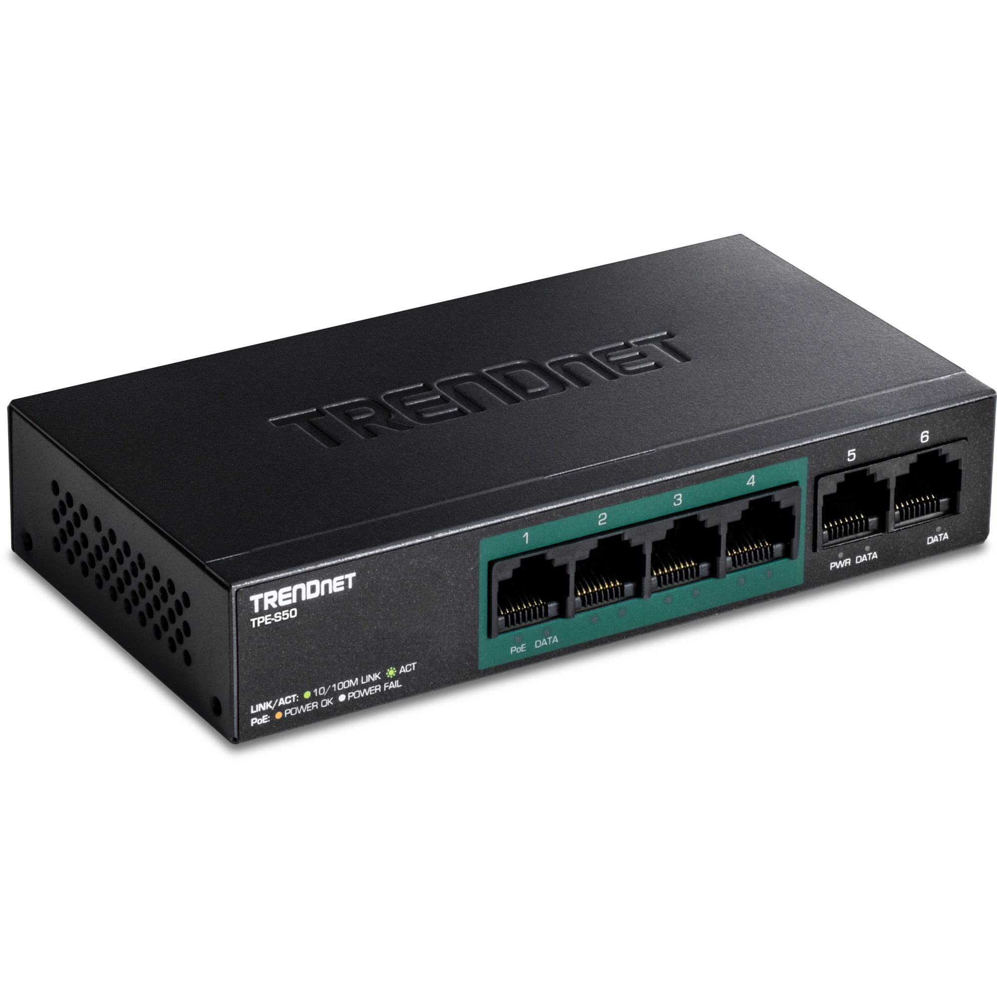 TRENDnet TPE-S50 6-Port Fast Ethernet PoE+ Switch
