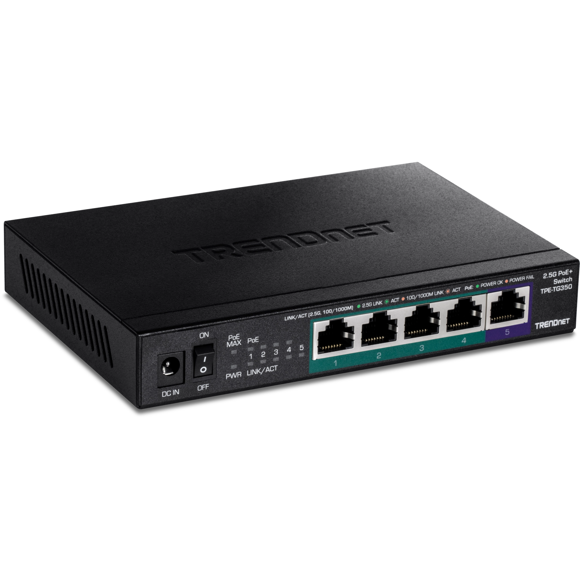 TRENDnet TPE-TG350 5-Port Unmanaged 2.5G PoE+ Switch