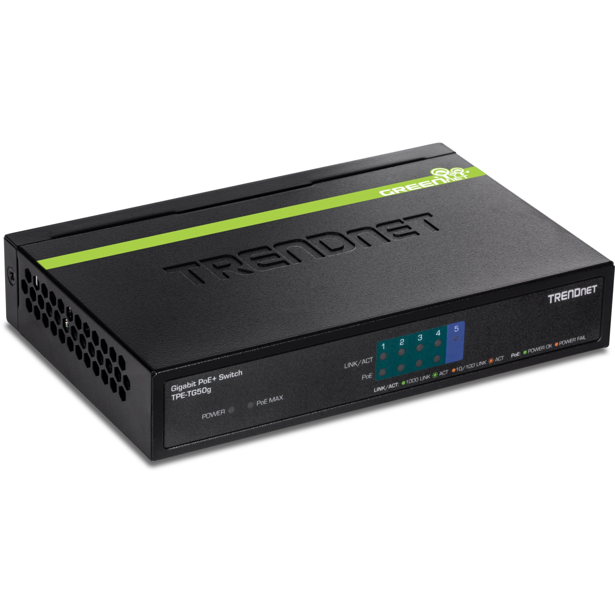 TRENDnet TPE-TG50g 5-Port Gigabit PoE+ Switch