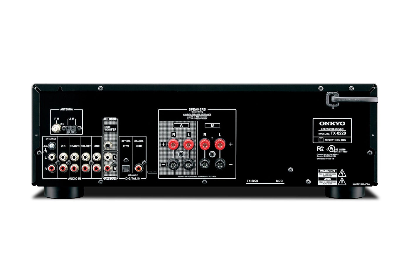 Onkyo TX-8220 2-Channel Stereo Receiver with Built-In Bluetooth