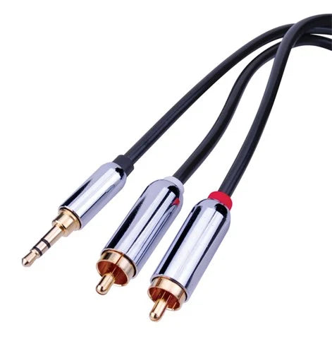 Vanco Premium 3.5mm to Dual RCA Stereo Cables - Length: 3ft.