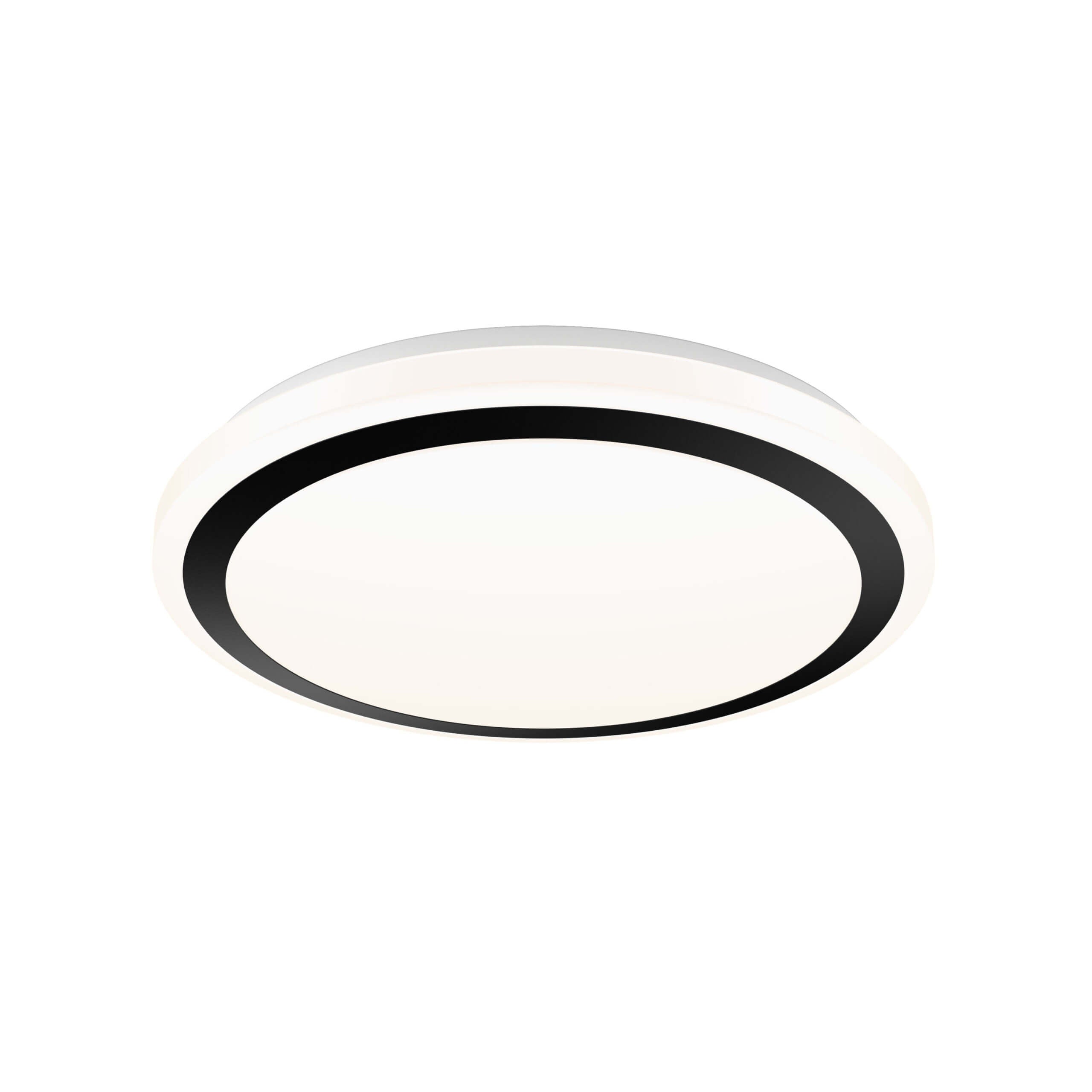 DALS CFG13-CC-BK Round Glass Flush Mount
